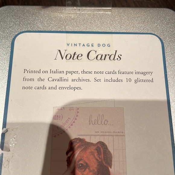 NEW: Dog notecards by Cavallini & Co (set of 10 glittered cards) - Picture 8 of 13